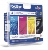 Original Valuepack Tinte  HY, schwarz, color  Brother LC-1100VALBP